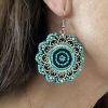 Pendientes mandala turquesa