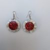 Pendientes círculo rojo