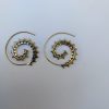 Pendientes espiral cola dragón con triangulos